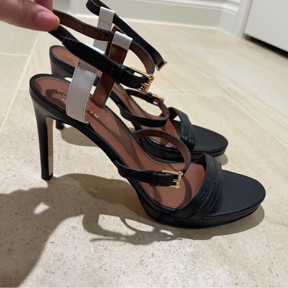 Cole Haan - Black and White Strappy Heels